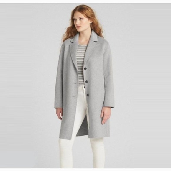GAP Jackets & Blazers - GAP heather gray wool blend coat M